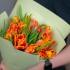 Букет рыжих пионовидных тюльпанов, 15 шт