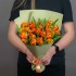 Букет рыжих пионовидных тюльпанов, 25 шт