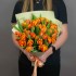 Букет рыжих пионовидных тюльпанов, 35 шт