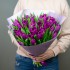 Букет фиолетовых тюльпанов, 35 шт