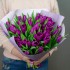 Букет фиолетовых тюльпанов, 35 шт