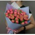 Букет розовых пионовидных тюльпанов, 35 шт