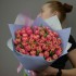 Букет розовых пионовидных тюльпанов, 45 шт