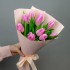 Букет розовых тюльпанов, 9 шт
