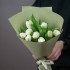 Букет белых тюльпанов, 9 шт