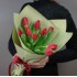 Букет красных тюльпанов, 9 шт