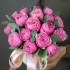 Коробка №6 с пионовидными розами Сильва Пинк